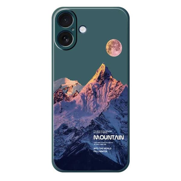 Mobilskal till iPhone 17 Blue Snow Mountain Pattern TPU - Grön Grön