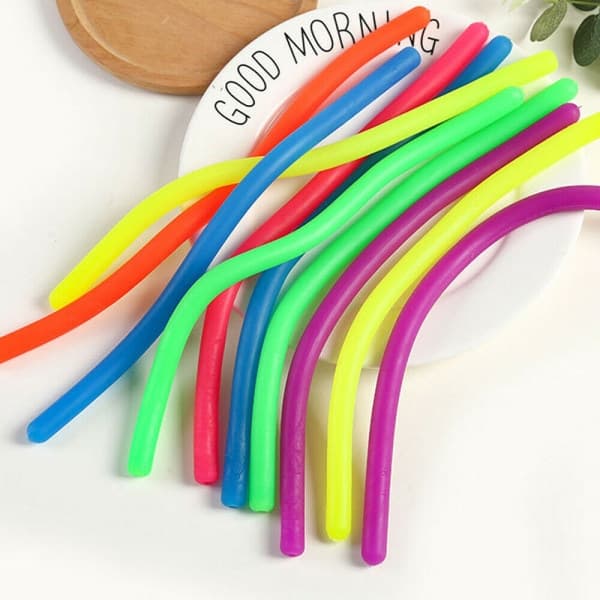 Monkey Noodles Sensorisk Fidget Legetøj - Blandede Farver 6 st 6 st