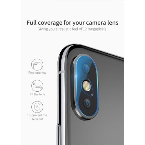 Baseus hærdet glas kameralinsedæksel til iPhone XS Max Transparent