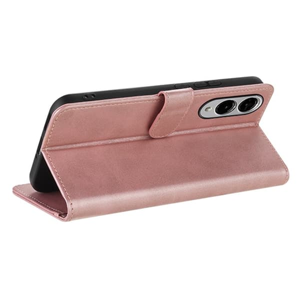 AZNS Samsung Galaxy S25 Edge Plånboksfodral Konstläder - Roséguld