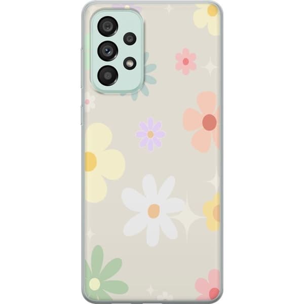 Mobilskal till Samsung Galaxy A73 5G med fejdande blommor