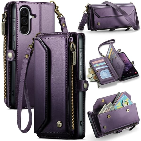 CASEME Plånboksfodral Konstläder för Samsung Galaxy A56 5G - Lila