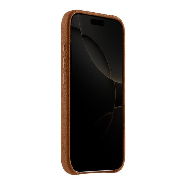 MELKCO Mobilskal till iPhone 16 Pro Magnetiskt Äkta Läder PC - Brun