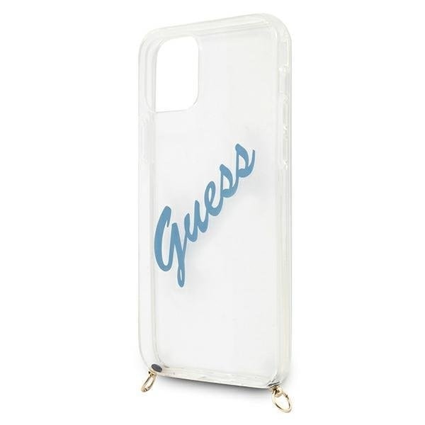 Guess Skal iPhone 12 Mini Script Vintage Strap - Blå Blå