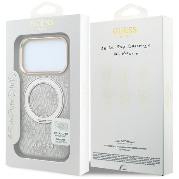 Guess Mobilskal För iPhone 18 Pro Max/17 Pro Max Magsafe Ringstativ 360 4G