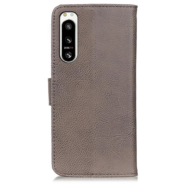 KHAZNEH Sony Xperia 5 IV Plånboksfodral PU-Läder - Grå