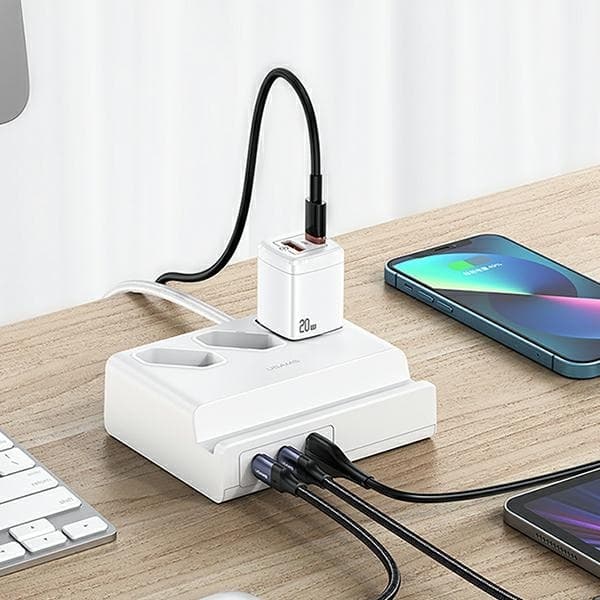 USAMS Grendosa 65W Super Si USB Förlängning (US-CC160) – Vit