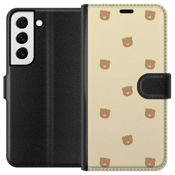 Lompakkokotelo Samsung Galaxy S22 5G:lle karhukuviolla