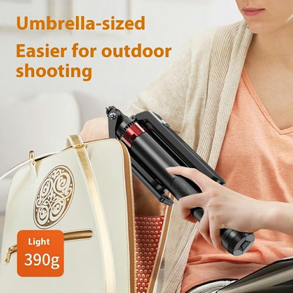 Bärbar Selfiestick Bluetooth med Dubbel V2 Fill Light P185mini