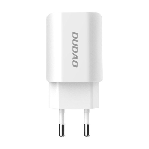 Dudao Väggladdare USB EU + Lightning cable - Vit Vit