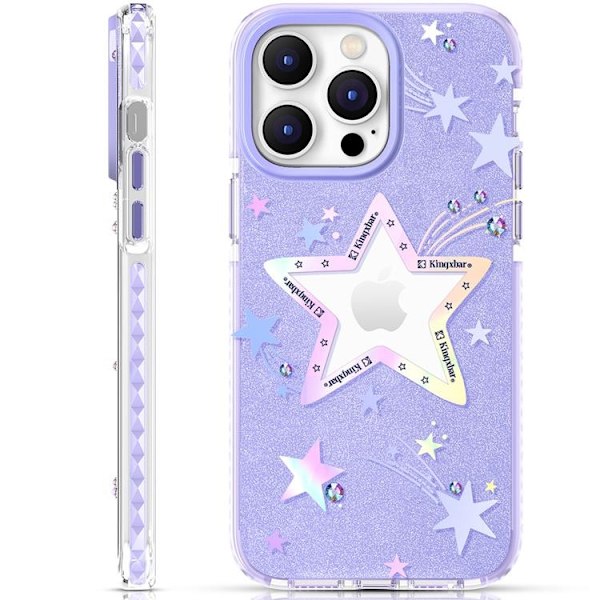 Kingxbar iPhone 14 Plus Skal Heart Star - Lila Star