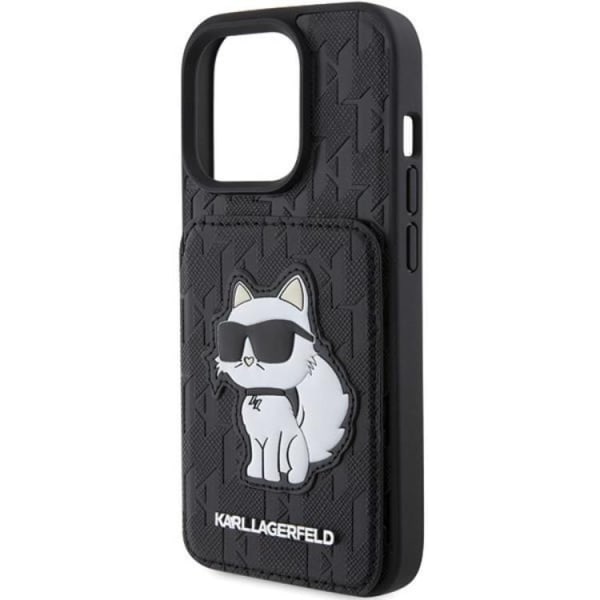 Karl Lagerfeld iPhone 15 Pro Mobilskal Korthållare Choupette