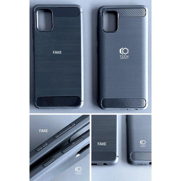 TPU Carbon Mobilskal Galaxy Xcover 5 - Svart Svart