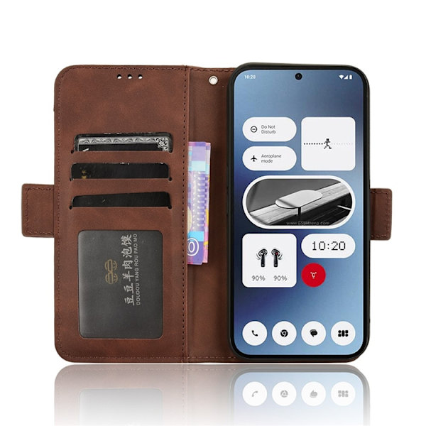 Nothing Phone (2a) Plus/(2a) Plånboksfodral Läder - Brun Brun