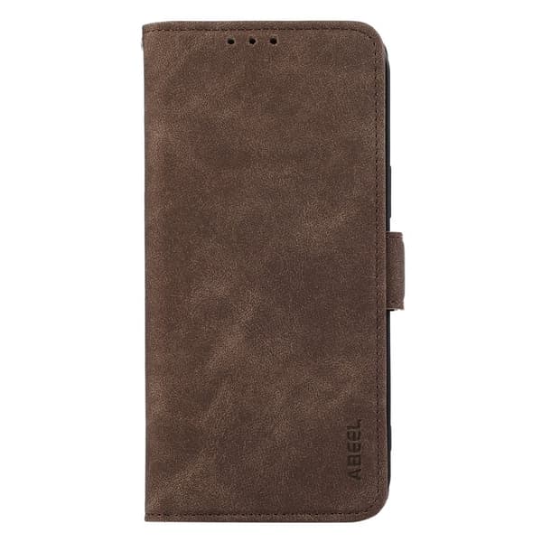 ABEEL iPhone 16 Plånboksfodral Konstläder RFID-Skydd Kortfickor - Brun