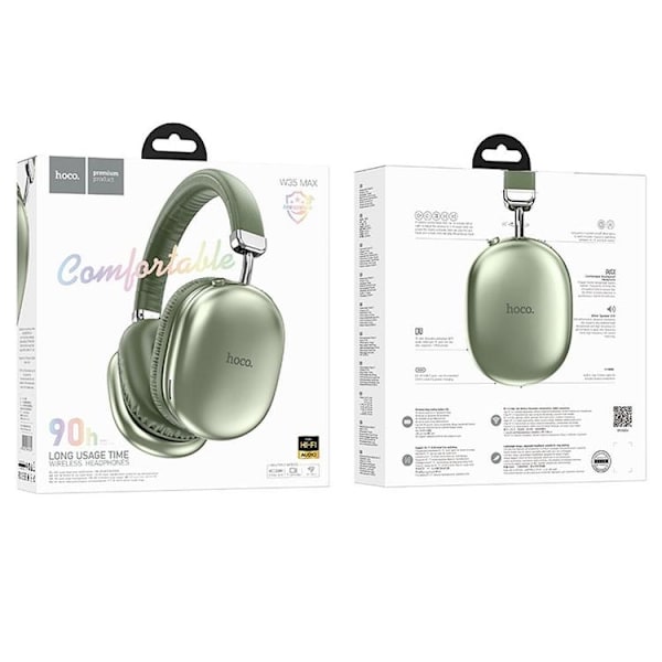 Hoco Over-Ear Hörlurar Trådlösa Bluetooth W35 Max - Grön Grön