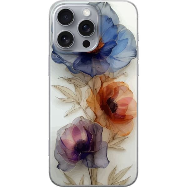 Telefontaske til Apple iPhone 16 Pro Max med silkeblomster