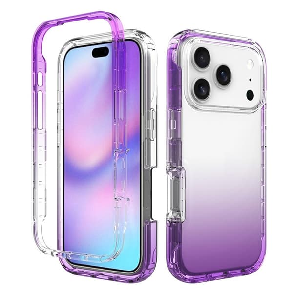 Mobilskal till iPhone 17 Pro Max Gradient Färg PC + TPU Lila