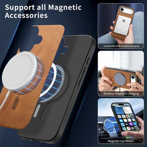 Mobilskal till iPhone Air MagSafe Skin-touch - Brun Brun