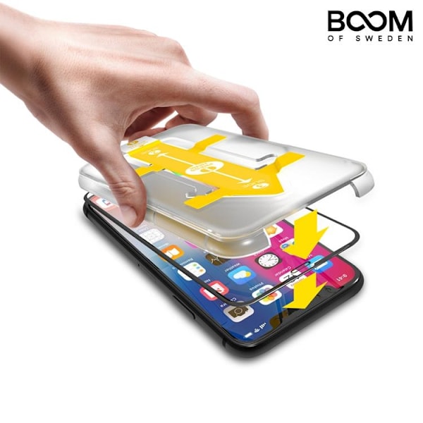 BOOM Curved Härdat Glas Skärmskydd iPhone XS Max Transparent