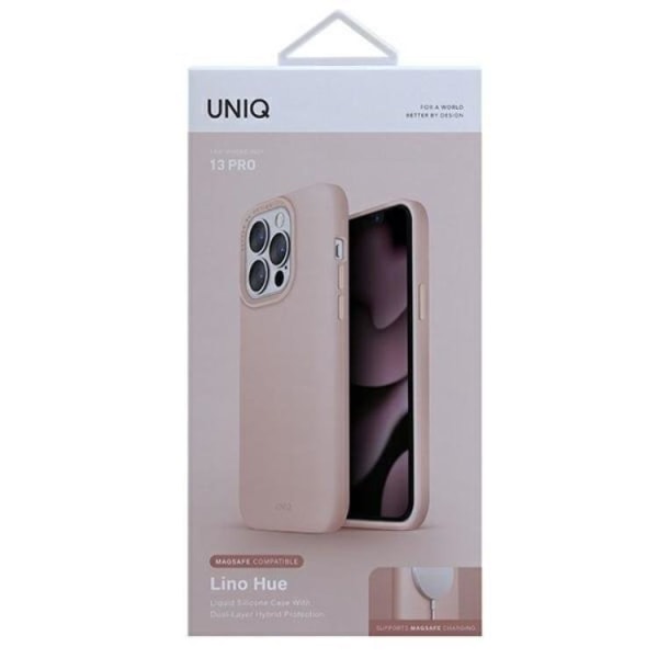 UNIQ Lino Hue MagSafe suojakuori iPhone 13 Pro / 13 - vaaleanpunainen Pink