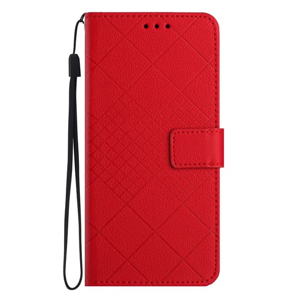 OnePlus Nord 5 Plånboksfodral Litchi Imprint - Röd Röd