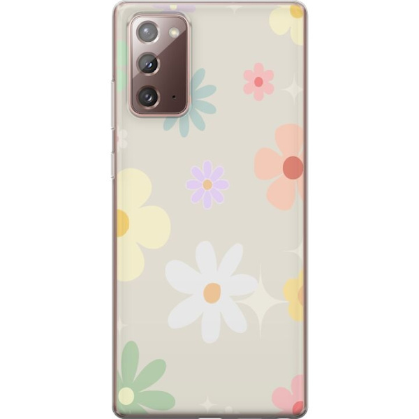 Mobilskal till Samsung Galaxy Note20 med fejdande blommor