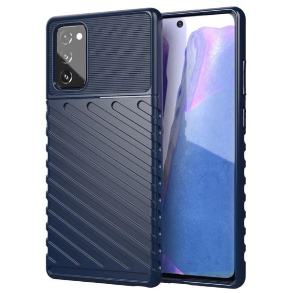Thunder Twill Texture Cover til Galaxy Note 20 - Blå Blue