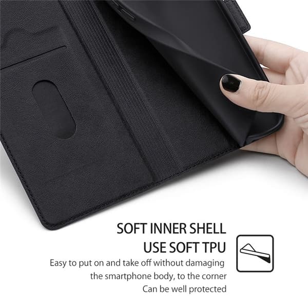 Xiaomi 13 Lite Pungeetui Dual Magnetic Clasp - Sort Svart