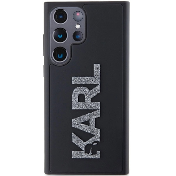 Karl Lagerfeld Galaxy S23 Ultra Mobilskal 3D Rubber Glitter Logo Svart