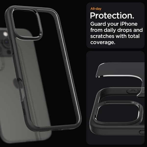 Spigen Mobilskal till iPhone 16 Pro Ultra Hybrid - Matt Svart Svart