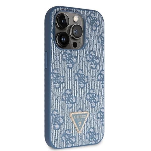 Guess Mobilskal till iPhone 14 Pro Max Crossbody Metall Logo - Blå Blå