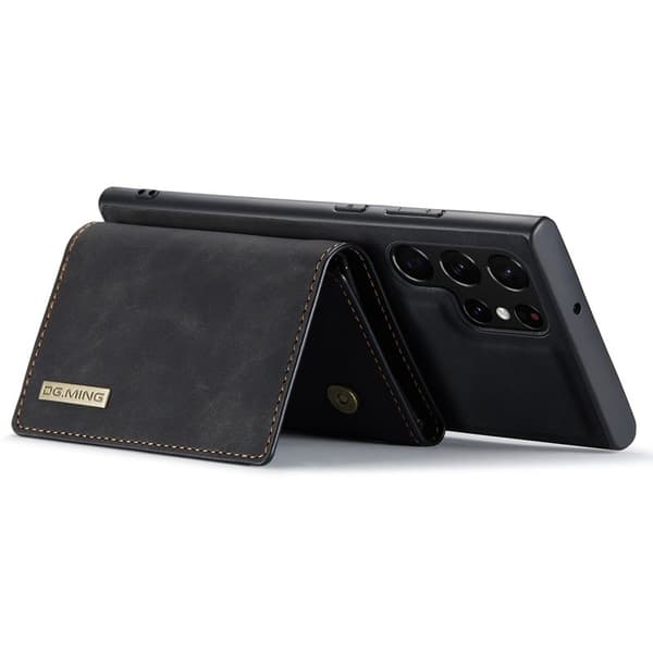 DG.MING M1 Wallet Mobilskal för Samsung Galaxy S22 Ultra 5G - Svart