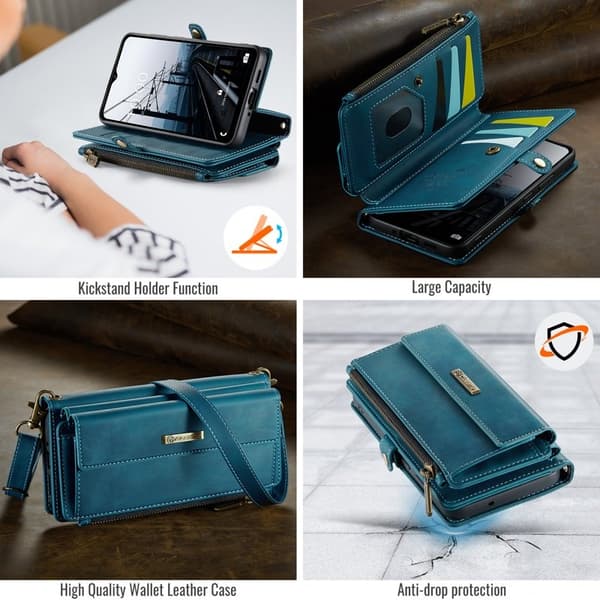 CASEME Konstläder Plånboksfodral för Samsung Galaxy A53 5G - Grön