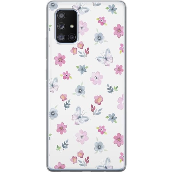 Mobilcover til Samsung Galaxy A71 5G med Blomster og sommerfugle