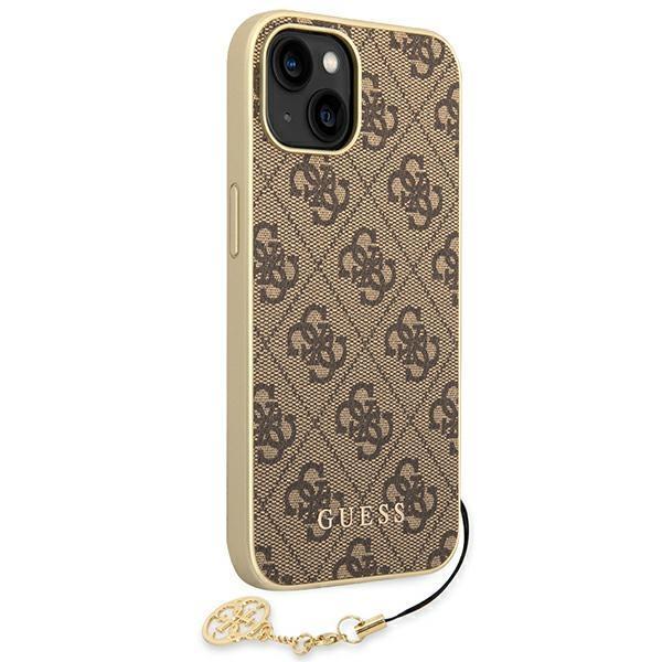 GUESS iPhone 14 Plus Cover 4G Charms Collection - ruskea