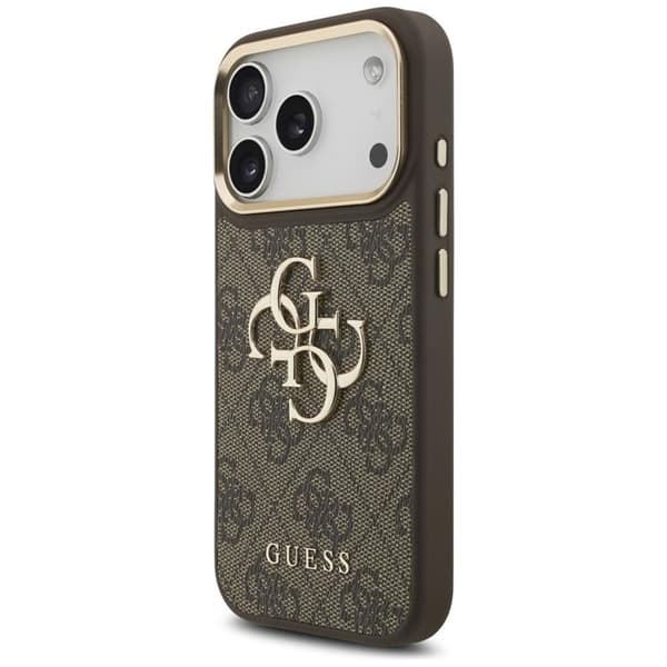 Guess Mobilskal till iPhone 17 Pro 4G Big Classic Logo Big Strap Metal - Brun Brun