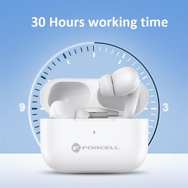 Forcell Trådlösa In-Ear Hörlurar TWS F-Audio - Vit