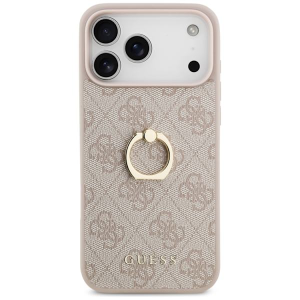 Guess Mobilskal till iPhone 17 Pro Max Ringställ - Rosa Rosa