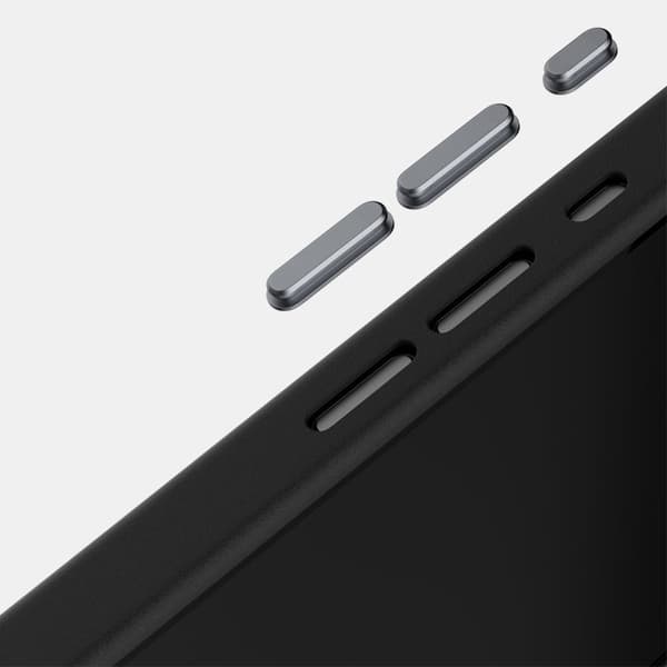 ABEEL Mobilskal till iPhone 16e MagSafe Kompatibel PC TPU Läder Svart