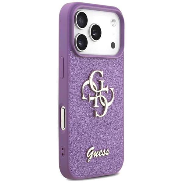 Guess Telefontaske til iPhone 17 Pro Fast Glitter Big 4G - Lilla Lila
