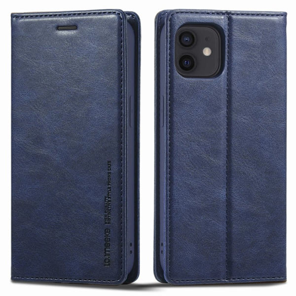 LC.IMEEKE iPhone 12 mini Plånboksfodral Konstläder - Blå