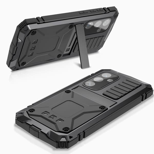 R-JUST Mobilskal till Galaxy S24 Kickstand Shockproof Svart