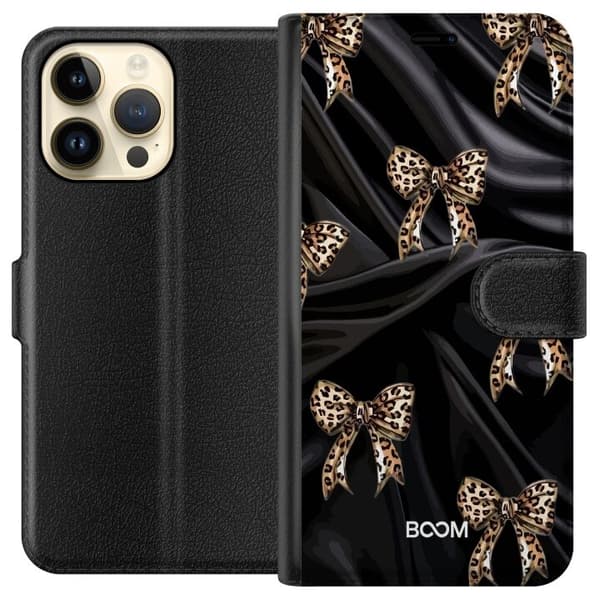 Pung Taske til Apple iPhone 14 Pro Max med Leopard Sløjfe