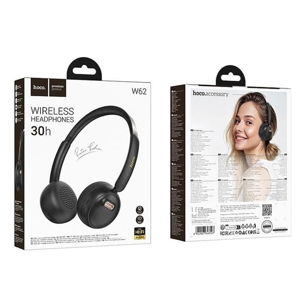 Hoco On-Ear Hörlurar Trådlösa Bluetooth W62 - Svart Svart