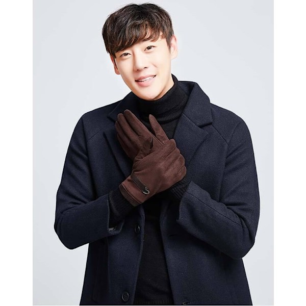 Suede Touch Handsker/Handsker - Medium - Brun Brown