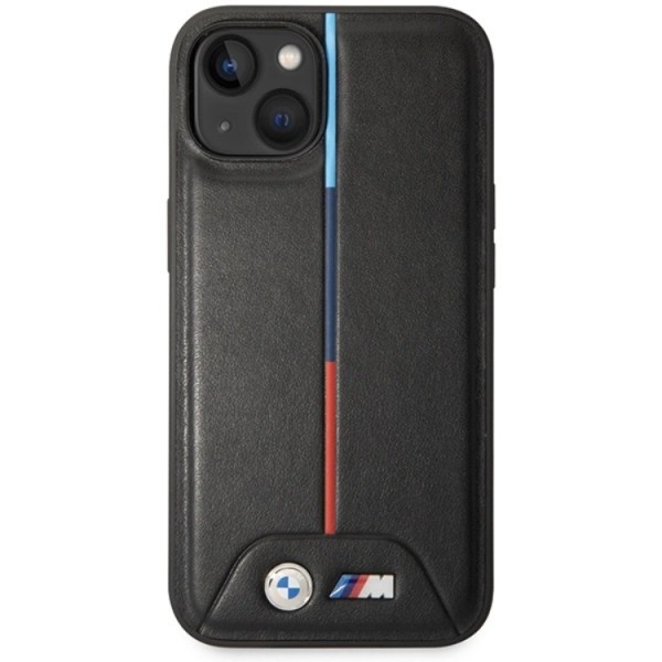 BMW iPhone 15/14/13 Mobiltaske M Quiltet Tricolor - Sort