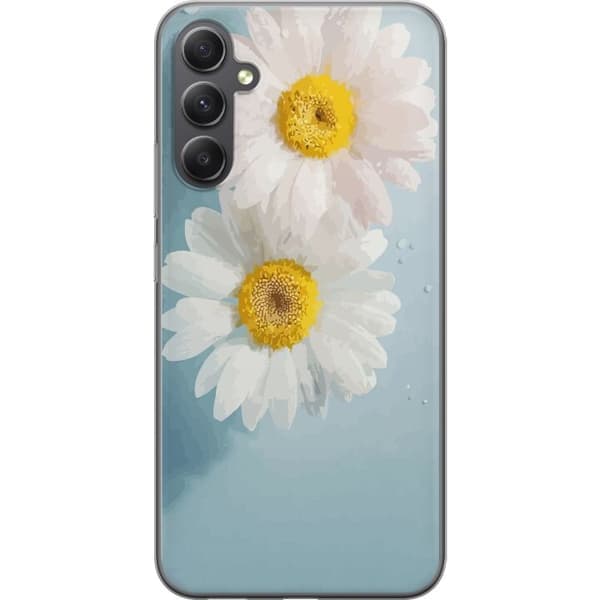 Telefontaske til Samsung Galaxy A15 5G med sommerblomster
