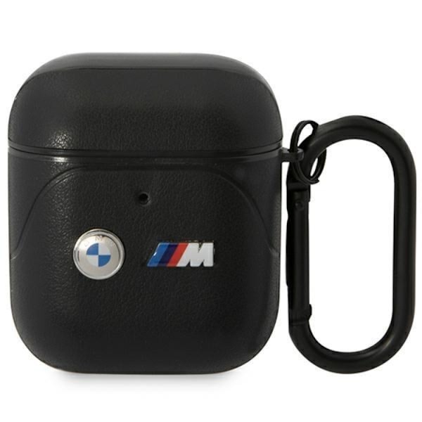 BMW Airpods 1/2 Skal Läder Curved Line - Svart Svart