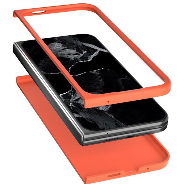 ABEEL Mobilskal till Google Pixel 9 Pro Fold 5G Hård PC Skydd Orange